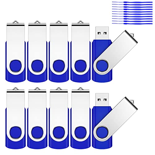 Jevdes Chiavetta Usb 2Gb 10 Pezzi 2.0 Pen Drive Chiave Usb 2 Giga Penna Usb Unità Memoria Flash Girevole Per Archiviazione Dati Unità Pennetta Usb Con