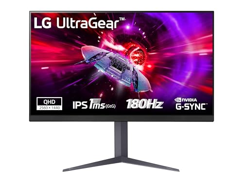 Lg 32Gs75Q Ultragear Gaming Monitor 32" Qhd Ips Hdr 10, 2560X1440, 1Ms, G-Sync Compatible, Amd Freesync Premium 180Hz, Hdmi 2.0 (Hdcp 2.2), Display Po