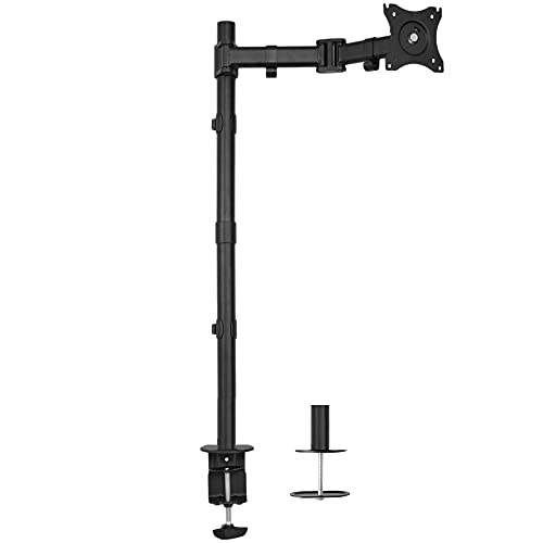 Vivo Stand-V001T - Supporto Da Tavolo Per Monitor Singolo, Extra Alto, Completamente Regolabile Per 1 Schermo Lcd Fino A 32", Ultra Wide Screen Fino A