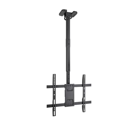 Tooq Lpce1175Tsli-B - Supporto Da Soffitto Estensibile, Inclinabile E Girevole Per Schermi 32"-75", Fino A 60 Kg Di Peso, Vesa Fino A 400X400, Colore: