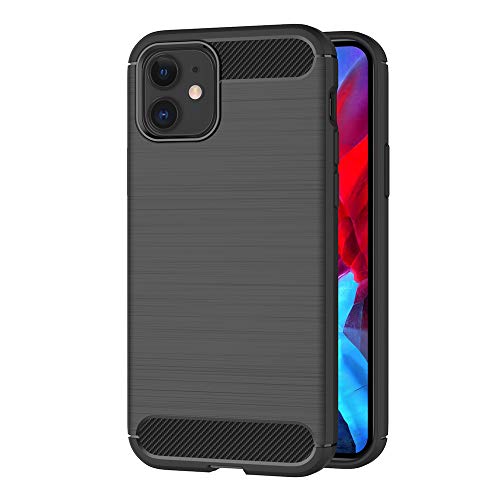 Aicek Cover Compatible Apple Iphone 12 Mini, Nero Custodia Iphone 12 Mini Silicone Molle Black Cover Per Iphone 12 Mini Soft Tpu Case (5.4 Pollici)