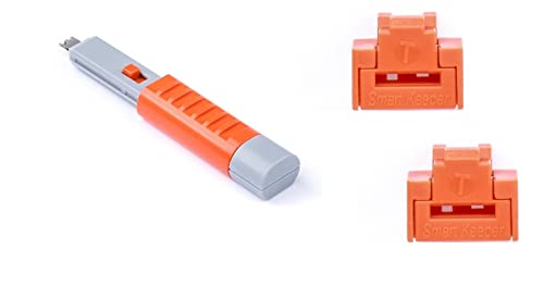 Smart Keeper Essential, 10 Blocchi Porta Rj45 Con 1 Chiave Di Blocco, Colore: Arancione