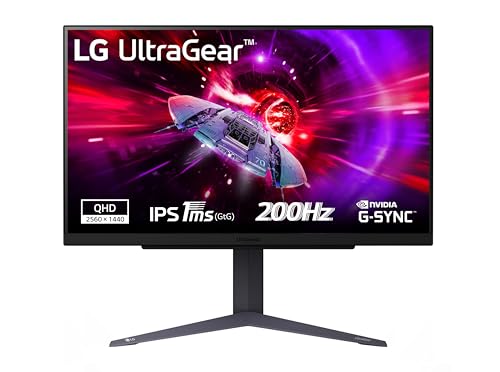 Lg 27Gs75Q Ultragear Gaming Monitor 27" Qhd Ips Hdr 10, 2560X1440, 1Ms (Gtg), G-Sync Compatible, Amd Freesync Premium 200Hz, Hdmi 2.0 (Hdcp 2.2), Disp
