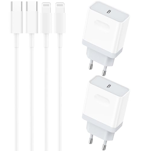 4-Pack Caricatore Per Iphone 14/14 Plus/ 14 Pro/ 14 Pro Max/ 13/12/ 11/8/ Xs/Xr/X, Usb C Rapido 20W Charger And 1M Cavo Usbc Caricabatterie Presa Alim