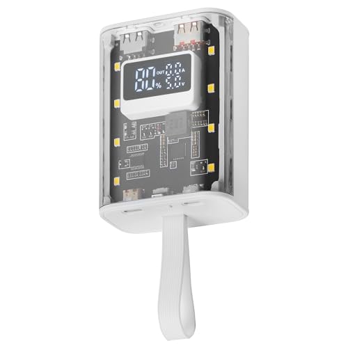 Mars Gaming Mpk-10K, Power Bank Compatto 22.5W, Carica Rapida Qc3.0 & Pd3.0 10000Mah, Monitoraggio Intelligente Della Batteria Con Multi-Carica, Cordi