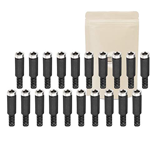 20X Spina Di Alimentazione Femmina - Presa Femmina 12V 5.5Mm X 2.1Mm, Connettore A Saldare 12V - Adaptout Marca Francese