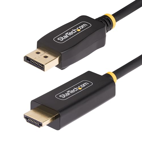 Startech.Com Cavo Da Displayport A Hdmi 1M, 4K 60 Hz Con Hdr, Adattatore Da Displayport A Hdmi 2.0B Attivo, Dp A Monitor Hdmi