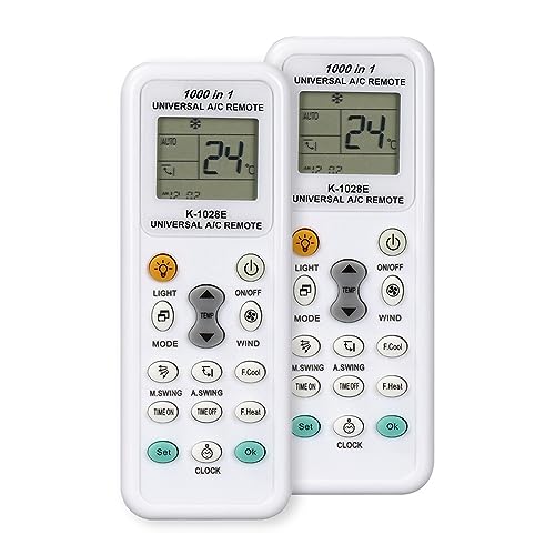2 Telecomandi Universali Per Aria Condizionata – Telecomandi Con Tutte Le Funzioni Come Timer, Modalità, Display A Led – Compatibile Con La Maggior Pa