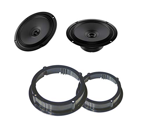 Superauto-Hificar Audison Apx 6.5 Coppia Di Coassiali 165 Mm A Due Vie, Potenza Rms 70W A 4 Ohm Set Adattatori Altoparlanti Per Skoda Fabia Dal 2007 A