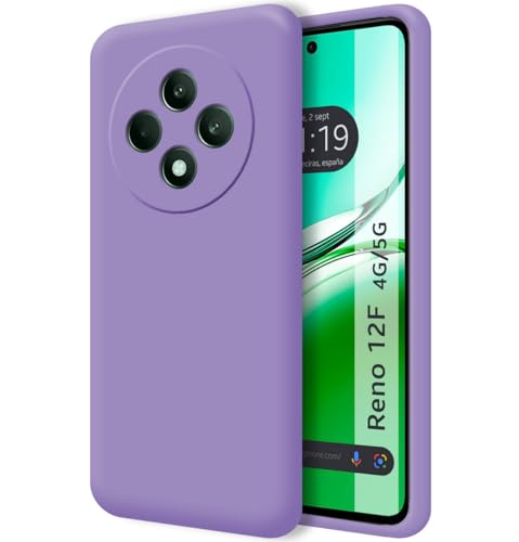 Custodia In Silicone Liquido Ultra Morbido Per Oppo Reno 12F 4G / 12F 5G Colore Viola