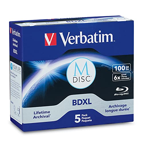 Verbatim M-Disc Bd-R Xl 100Gb/1-4X Jewelcase (5 Discos)