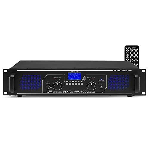 Fenton Fpl1500 Digitale Versterker 2X 750W Met Bluetooth En Mp3 Speler