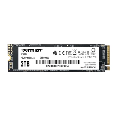 Patriot P320 2Tb Ssd Interno - Nvme Pcie Gen 3X4 - M.2 2280 - Unità A Stato Solido - P320P2Tbm28