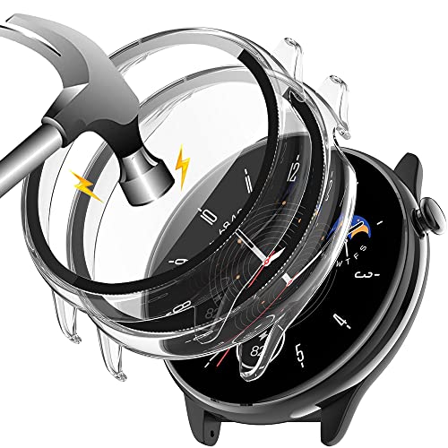 Akancy [2 Stück Custodia Rigida Compatibile Con Amazfit Gtr Mini Con Pellicola Protettiva, 9H Durezza Hart Pc Case Sottile In Vetro Temperato Per Smar