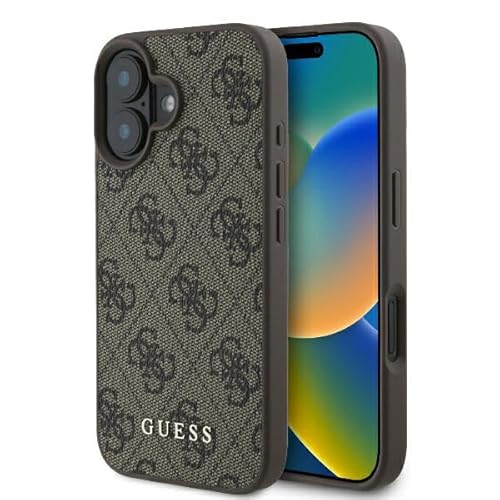 Cg Mobile Guess Guhcp16Mg4Gfbr - Custodia Rigida Per Iphone 16 Plus Da 6,7", Colore: Marrone