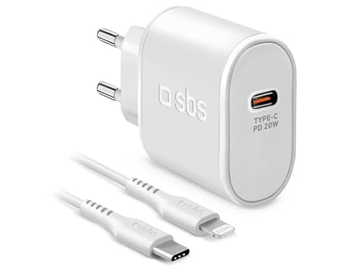 Sbs Pdreiselader Usbc 20W Inkl. Lightning Auf Usbc Kabel 1M. Wei