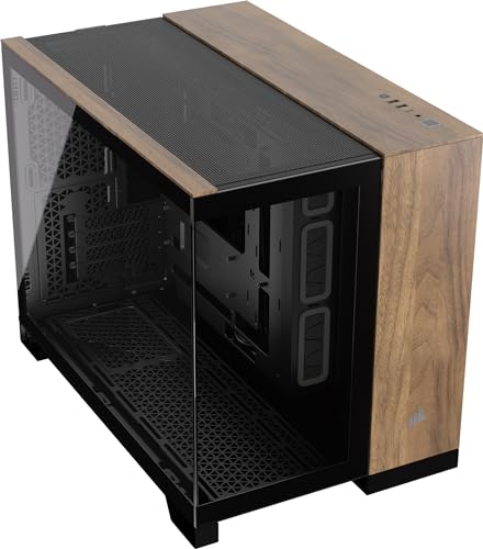 Corsair 2500X Small-Tower Matx Case Per Pc A Doppia Camera - Vetro Temperato Panoramico - Compatibile Con Scheda Madre A Connessione Inversa - Nessuna
