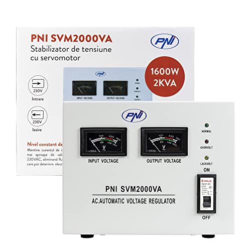 Stabilizzatore Di Tensione Pni Svm2000Va Con Servomotore, Uscita 1600W, 7,2A, 230V