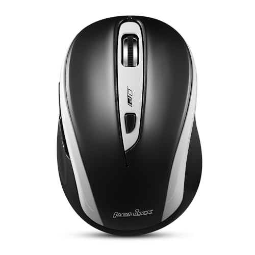Perixx Perimice-721Wb Mouse Ergonomico Senza Fili - Sensore Ottico - 5 Pulsanti - Compatibile Con Computer Desktop E Portatili - Senza Fili A 2,4 Ghz