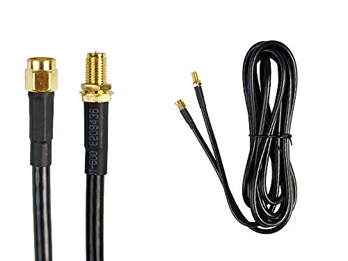 Vetrineinrete® Cavo Prolunga Per Antenna Wifi Router Modem Rp-Sma Wireless Maschio Femmina 3 5 E 10 Metri (3 Mt) D98