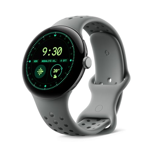 Google Pixel Watch 3 (45 Mm) - Cassa In Alluminio Grigio Opaco - Cinturino Grigio Verde - Wi-Fi