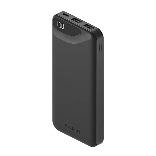 Power Bank 10000Mah Black 3 Device 1 Usb-C 2 Usb-A Display Cygnett