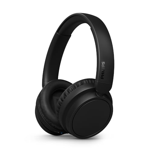 Philips Tah5209Bk Cuffie On-Ear Wireless Bluetooth Leggere Con Isolamento Acustico Passivo - 65 Ore Di Riproduzione, Suono Naturale, Chiamate Chiare,