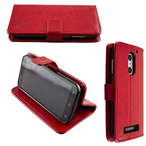 Caseroxx Custodia Per Emporia Smart 4, Bookstyle-Case Custodia Protettiva Book Cover Per Smartphone In Colore Rosso