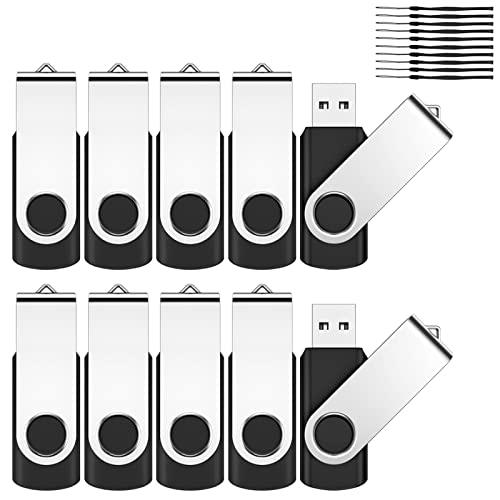 Jevdes Chiavetta Usb 2Gb 10 Pezzi 2.0 Pen Drive Chiave Usb 2 Giga Penna Usb Unità Memoria Flash Girevole Per Archiviazione Dati Unità Pennetta Usb Con