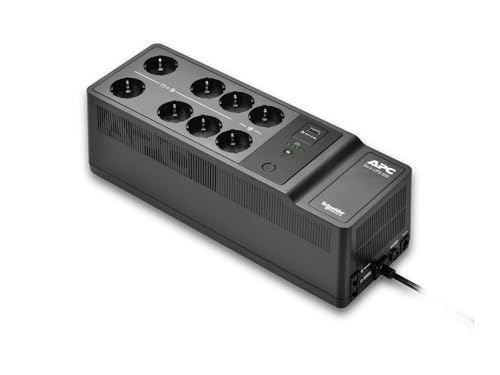 Apc Ups Per Casa, 500Va Ups Backup Batteria Con Avr, 8X Cee 7/3 Schuko Outlets(1) Porta Di Ricarica Usb, Back-Ups Gruppo Di Continuità Be500G2-Gr
