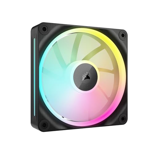 Corsair Icue Link Lx120 Rgb 120 Mm Pwm Ventola Confezione Singola – Doppio Anello Luminoso – Richiede Icue Link System Hub (Venduto Separatamente) – T