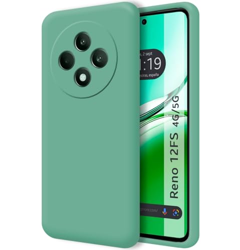 Custodia In Silicone Liquido Ultra Morbido Per Oppo Reno 12Fs 4G / 12Fs 5G Colore Verde
