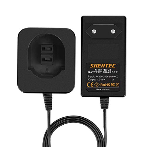 Shentec 1.2V-18V Ni-Mh/Ni-Cd Caricabatterie Compatibile Con Batterie Black E Decker Ps120 Ps130 Ps140 Batterie Dewalt Pod Style 1.2V-18V