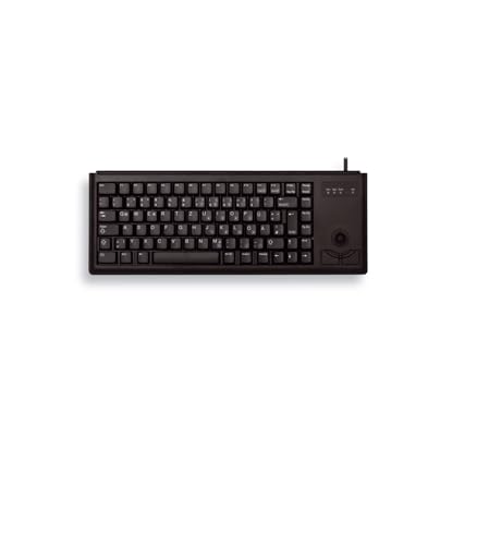 Cherry Compact Keyboard G84-4400, Layout Tedesco, Tastiera Qwertz, Tastiera Cablata, Tastiera Meccanica, Meccanica Ml, Trackball Ottico Integrato Più