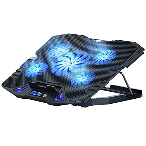 Topmate C5 Base Di Raffreddamento Da Gioco Per Portatile Da 10-15,6 Pollici, Supporto Di Ventole Per Pc Portatile Regolabile In Altezza Con 5 Ventole 