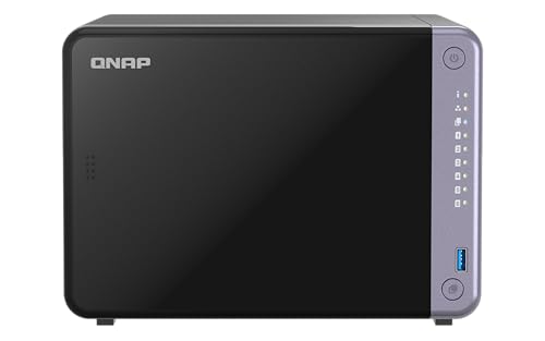 Qnap Ts-632X-4G-Us Desktop Nas 10Gbe A 6 Bay Con Processore Arm Alpine Al524 Quad-Core E 4 Gb Ddr4 Ram (Senza Disco)
