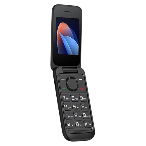 Tcl Onetouch 5023 Telefono Cellulare Flip, Semplice Da Usare, Schermo 2.4", Tasti Grandi Per Anziani, Chiusura A Conchiglia, Fotocamera, Bluetooth, To