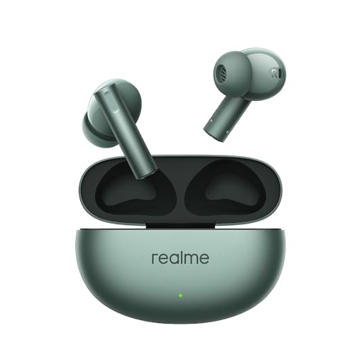 Realme Cuffie Wireless Buds Air 6, Hi-Res Professional, 12.4Mm Deep Bass Driver, 50Db Smart Active Noise Cancellation, Up To 40 Hours Of Playback， For
