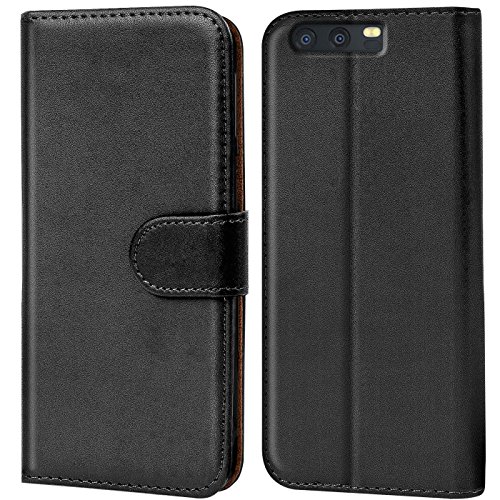 Verco Custodia Per Huawei P10, Case Per P10 Cover Pu Pelle Portafoglio Protettiva, Nero