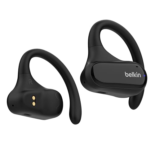 Belkin Soundform Clearfit Auricolari Wireless Open-Ear Sportivi E Leggeri, Auricolari Bluetooth Resistenti All'Acqua (Ipx5), Cuffie Wireless Per Escur