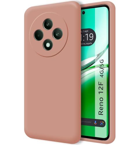 Custodia In Silicone Liquido Ultra Morbido Per Oppo Reno 12F 4G / 12F 5G Colore Rosa
