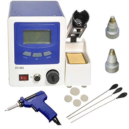 Stazione Dissaldante Zd-985 Succhia Emporiotecnologico® Stagno A Pompa Pistola Aspira Dissaldatore Elettrico Nuovo Modello Lcd Display Temperatura Con