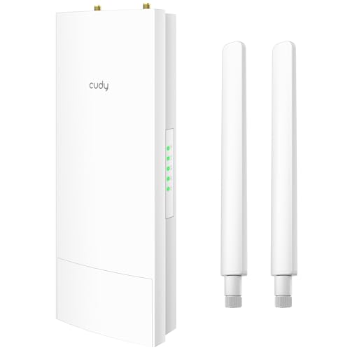 Cudy Punto Di Accesso Wifi 6 Ad Alta Potenza Ax3000 Esterno, Ip65 Resistente Alle Intemperie, Fem Esterne Ad Alta Potenza, Porte Gigabit Rj45, Support