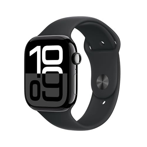 Apple Watch Series 10 Gps + Cellular 46 Mm Smartwatch Con Cassa In Alluminio E Cinturino Sport Loop Nero - S/M. Fitness Tracker, App Ecg, Display Reti