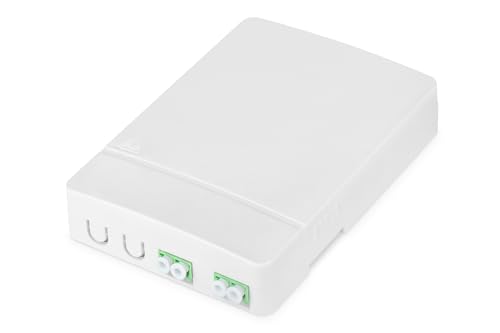 Digitus Alloggiamento Ftth - 2X Accoppiatore Duplex Lc/Apc - Fibra Ottica Monomodale - Cassetta Di Giunzione In Fibra Ottica Integrata - Classe Di Pro