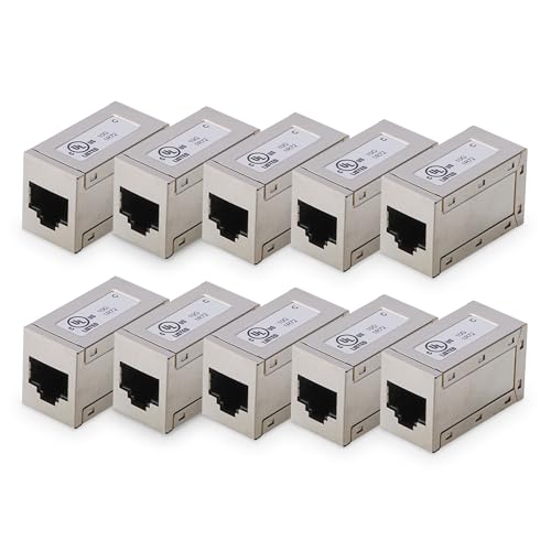 Digitus Accoppiatore Rj45 Cat 6-10 Pezzi - Prolunga Per Cavo Lan - Connettore Per Cavo Di Rete Cat6 - Compatibile Poe - Accoppiatore Modulare - Per Sw