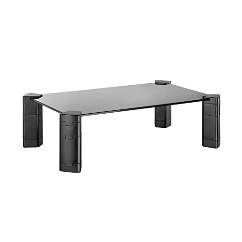 Aisens Soporte Elevador Cristal Para Monitor/Portátil, Negro