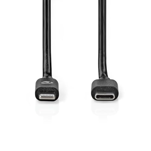 Cavo Lightning - Usb 2.0 - Apple Lightning 8 Pin - Connettore Usb-C - 480 Mbps - Nichelato - 1.00 M - Rotondo - Pvc - Nero - Etichetta