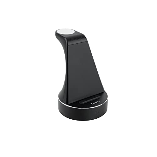 Tooq Tqcd02W - Dock Di Ricarica Wireless Per Apple Watch E Iphone O Altri Smartphone, Caricatore 2 In 1 Con Autorizzazione Mfi Per Apple Watch, Colore