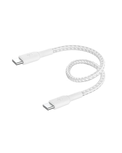 Belkin Boostcharge Cavo Intrecciato Da Usb-C A Usb-C Da 0.15 Metro Per Iphone 15, 15 Pro, 15 Pro Max, 15 Plus, Galaxy S24, S23, Note10, Note9, Pixel 8
